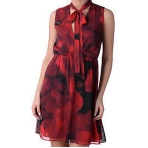 ALICE & OLIVIA red cocktail dress sleeveless knee length Size 6